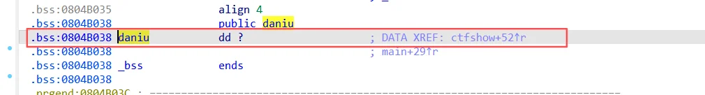 .bss段:0x804B038