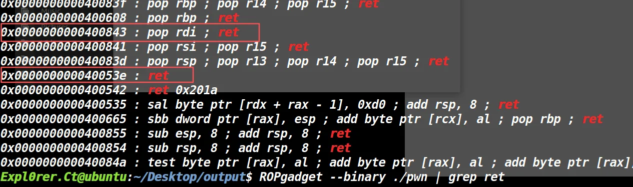 PWN_042的示例：使用ROPgadget